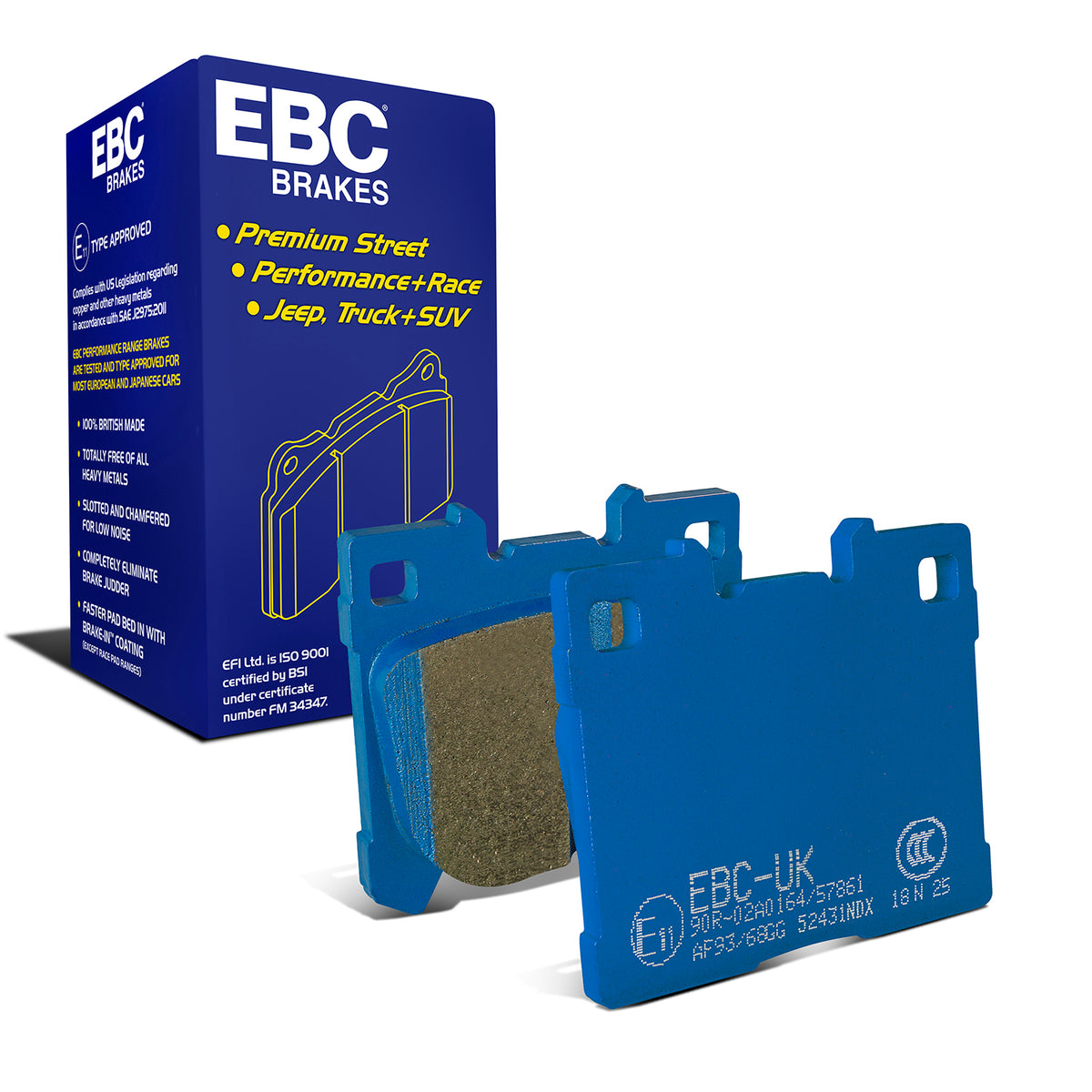EBC Rear BlueStuff Brake Pads - Toyota Gr Yaris / BMW 3 Series (E46) (DP52431NDX)