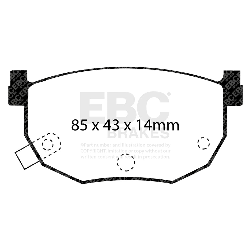 EBC Rear BlueStuff Brake Pads - Hyundai Nan / Nissan 180sx (DP5528NDX) — view 2