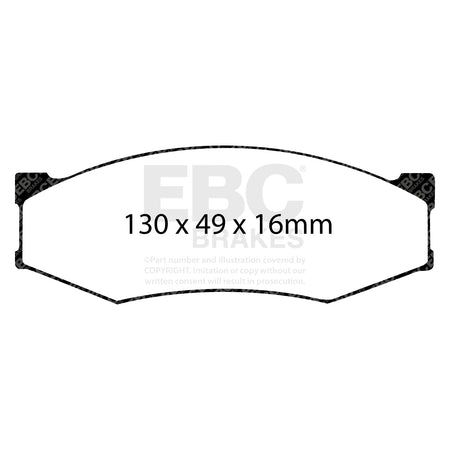 EBC Front GreenStuff Brake Pads - Nissan Bluebird / Nissan (australia And New Zealand) Skyline (DP2538) — view 2