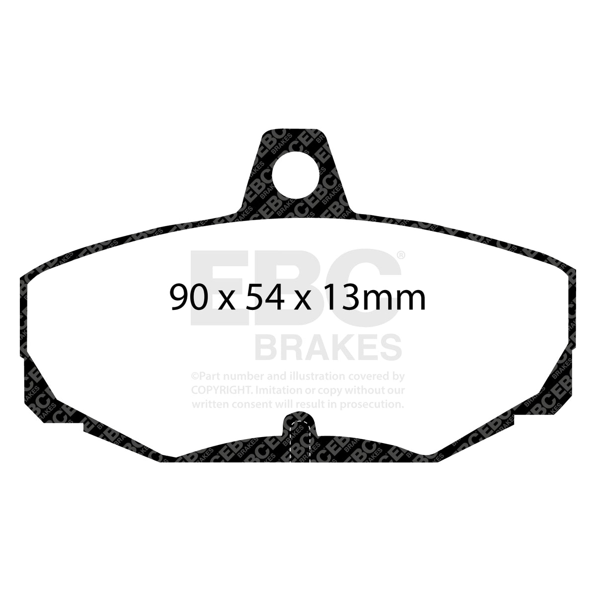 EBC Rear YellowStuff Brake Pads - Caterham 7 / Marlin Sportster (DP4617R) — view 2