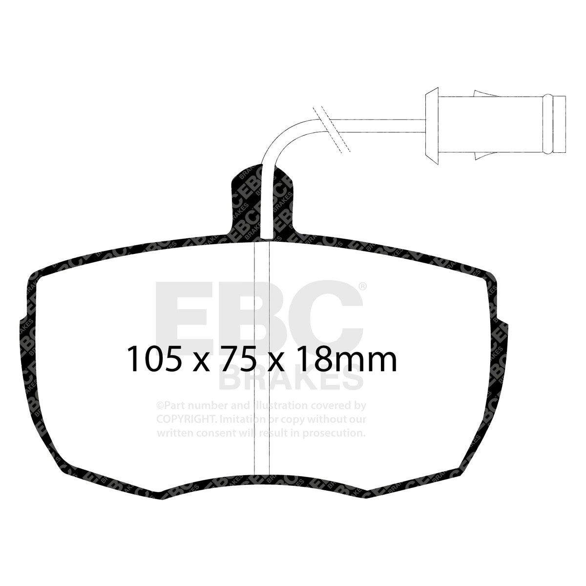 EBC Front Ultimax Brake Pads - Iveco Commercial Daily (8290) / Iveco Commercial Daily (9096) (DP622) — view 2