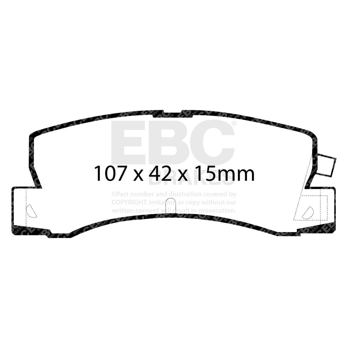 EBC Rear Ultimax Brake Pads - Toyota Corolla / Toyota Levin (DP629) — view 2