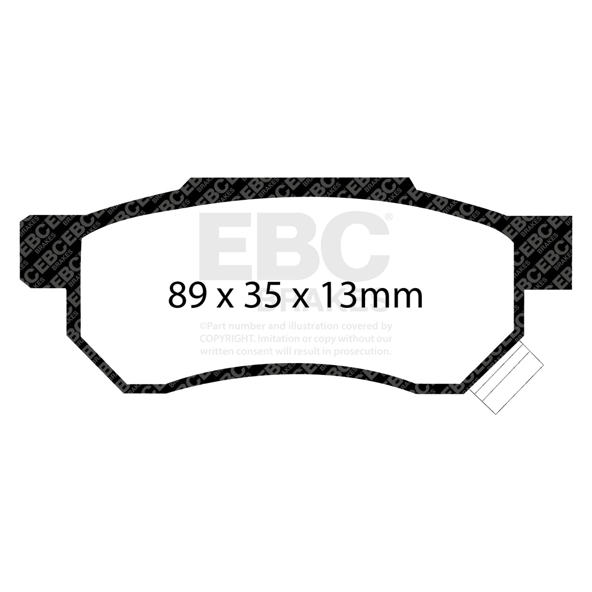 EBC Rear YellowStuff Brake Pads - Rover 200 / Honda Integra (not UK) (DP4642/2R) — view 2