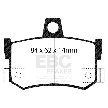 EBC Rear YellowStuff Brake Pads - Rover 800 / Gtm Libra (DP4662/2R) — view 2