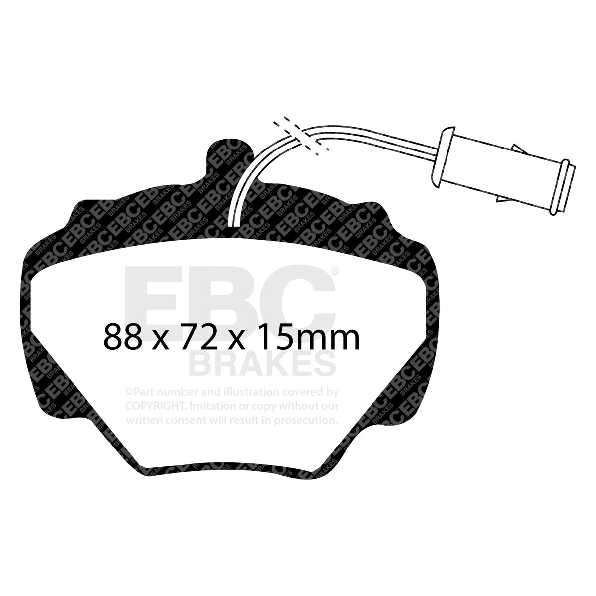 EBC Rear YellowStuff Brake Pads - Land Rover Discovery 1 / Land Rover Range Rover (DP4663R) — view 2