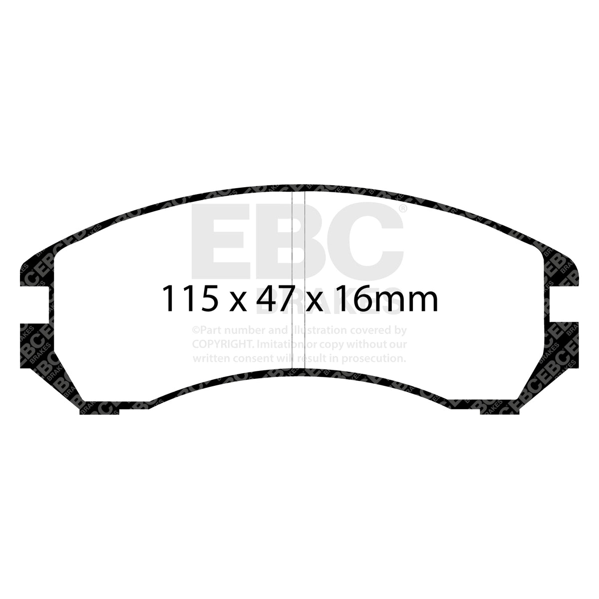 EBC Front YellowStuff Brake Pads - Nissan Sunny / Suzuki Swift (DP4665R) — view 2