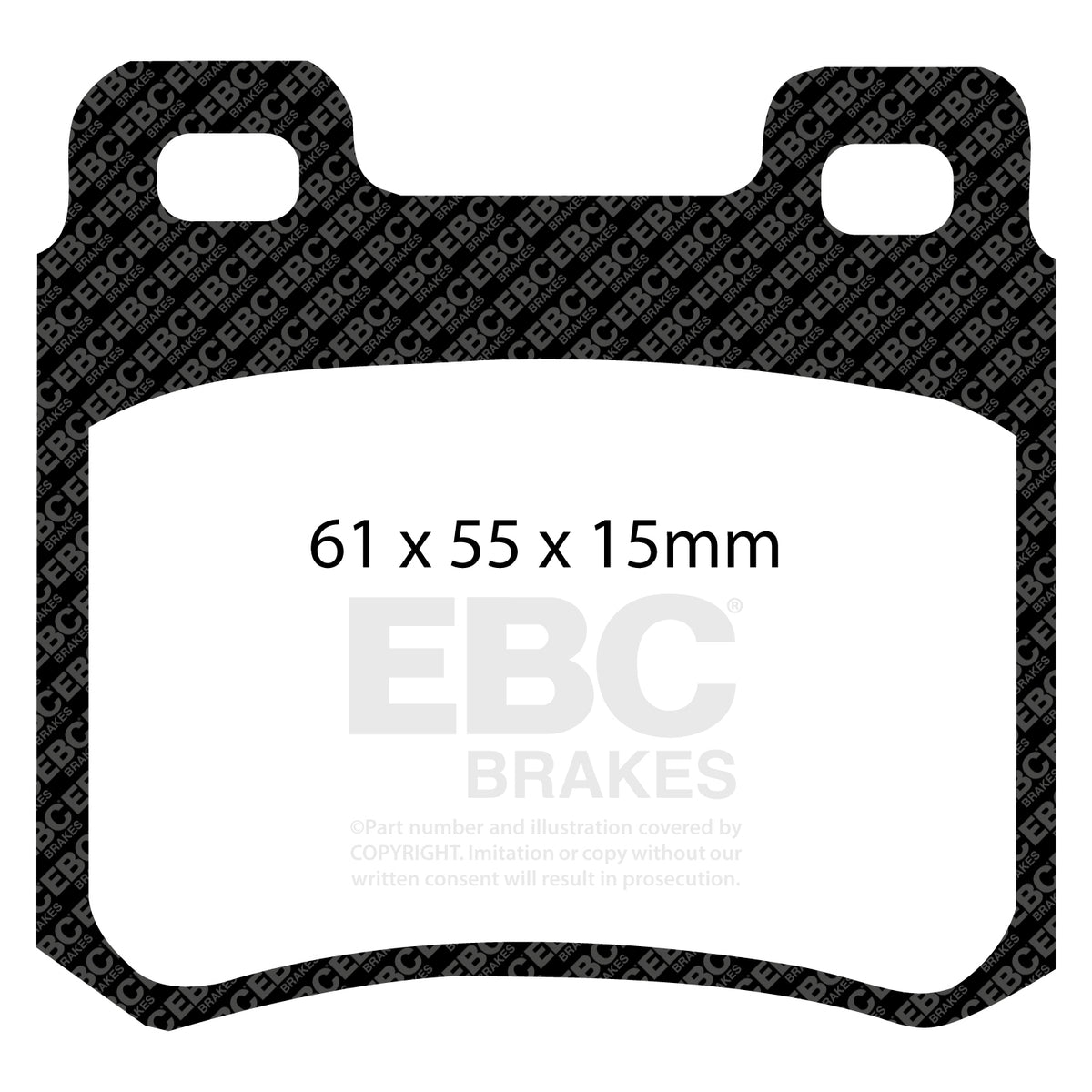 EBC Rear Ultimax Brake Pads - Mercedes-Benz W124 / Mercedes-Benz E-Class (W124) (DP671) — view 2