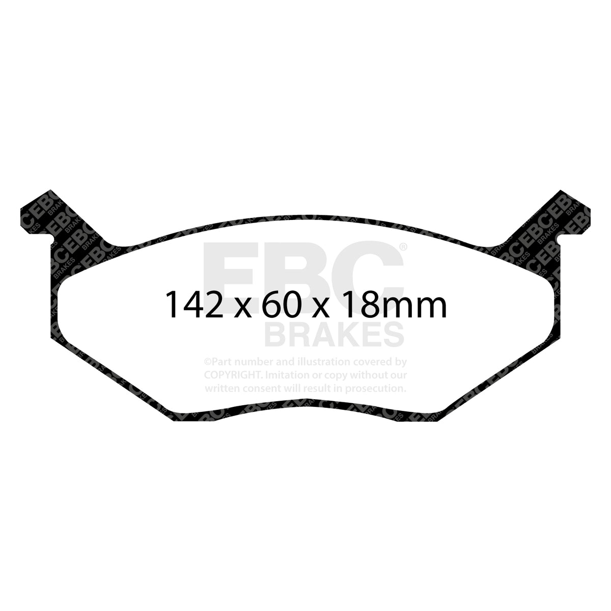 EBC Front YellowStuff Brake Pads - Plymouth Roadrunner / Bristol Brigand (DP4678R) — view 2
