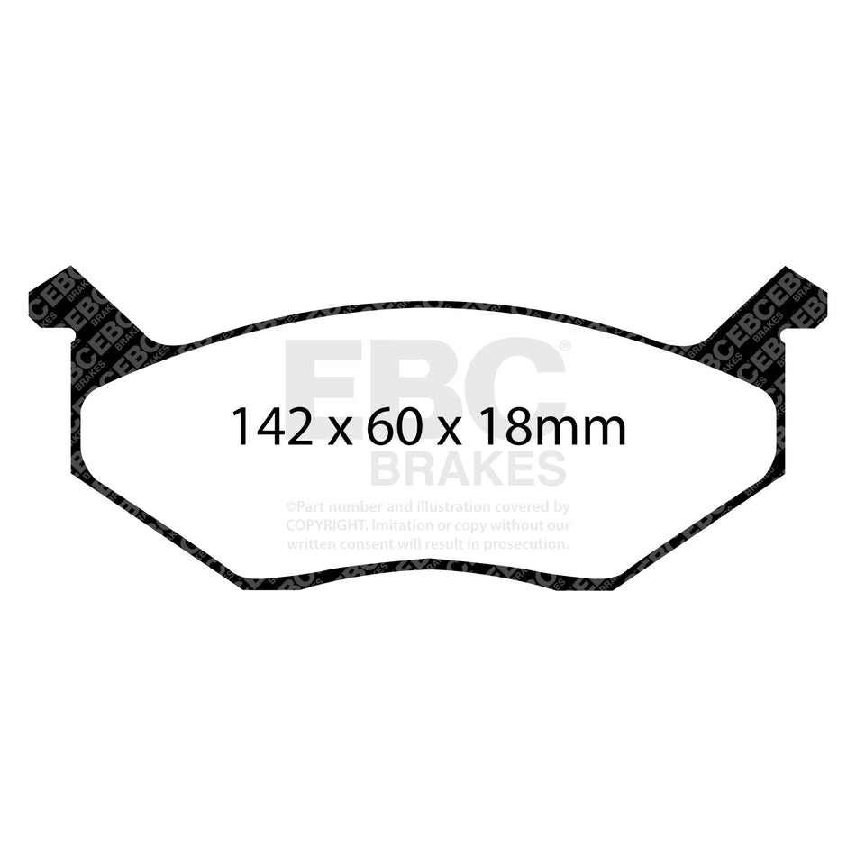EBC Front YellowStuff Brake Pads - Plymouth Roadrunner / Bristol Brigand (DP4678R) — view 2