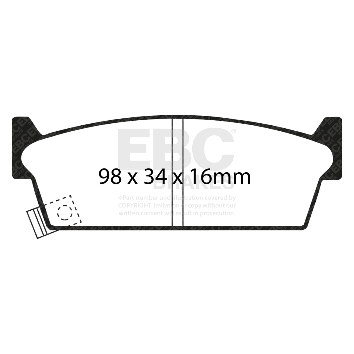 EBC Rear Ultimax Brake Pads - Nissan Skyline (R32) / Nissan (australia And New Zealand) Skyline (DP686/2) — view 2