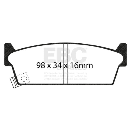 EBC Rear Ultimax Brake Pads - Nissan Skyline (R32) / Nissan (australia And New Zealand) Skyline (DP686/2) — view 2