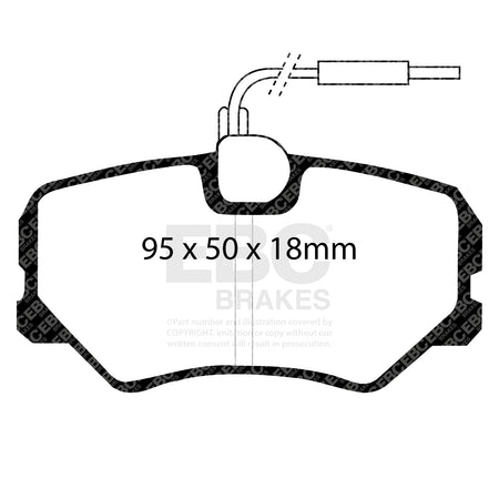 EBC Front GreenStuff Brake Pads - Peugeot 405 / Citroen Saxo (DP2687) — view 2