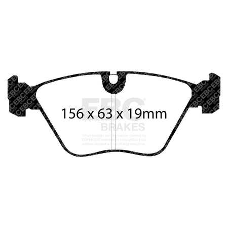 EBC Front RedStuff Brake Pads - BMW M3 / BMW 7 Series (E32) (DP3689C) — view 2