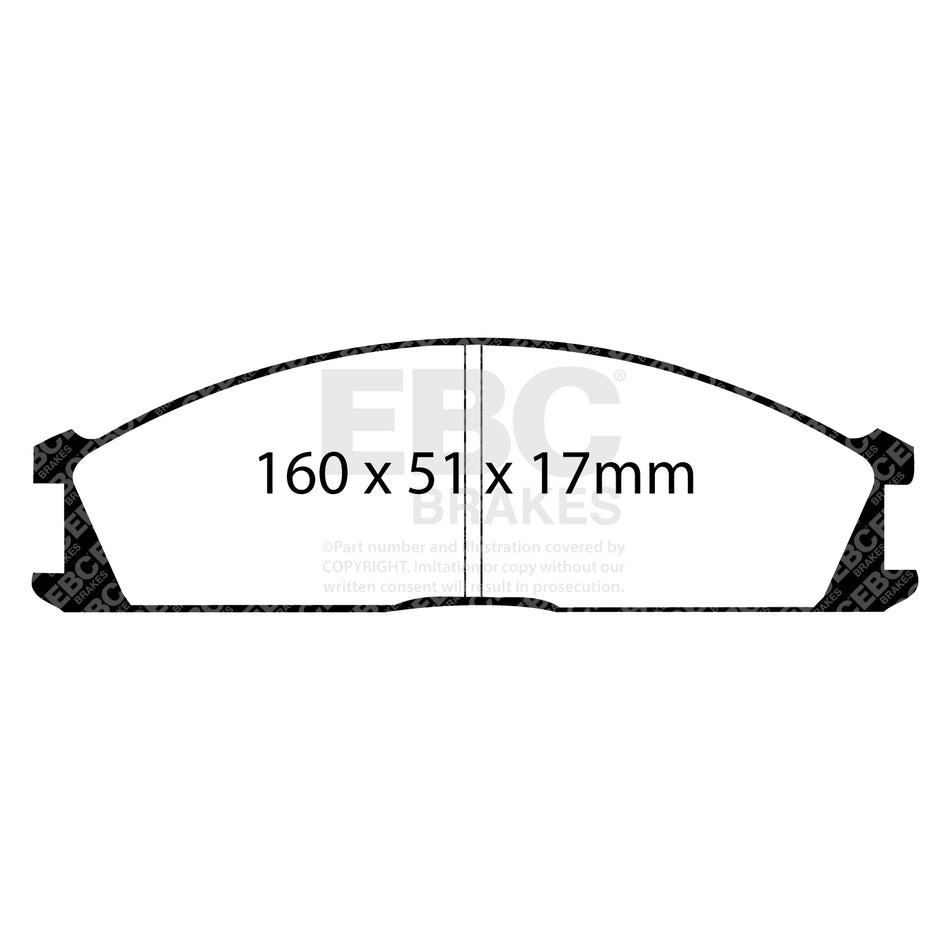 EBC Front Ultimax Brake Pads - Nissan Commercial Pick Up / Nissan Commercial Urvan (DP691) — view 2