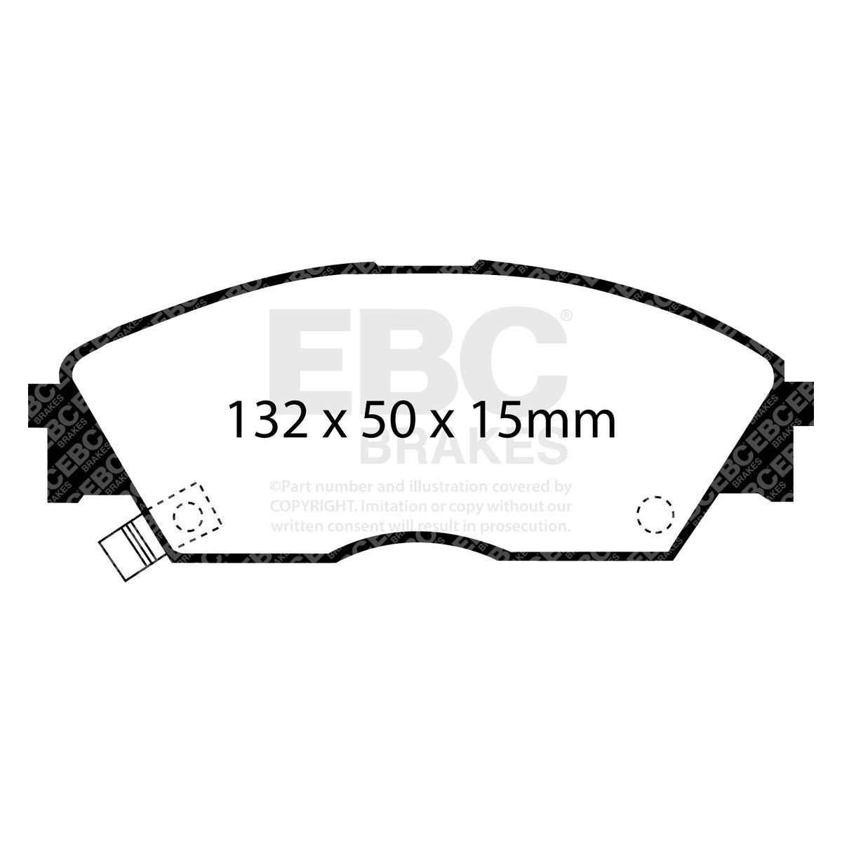 EBC Front YellowStuff Brake Pads - Honda Civic (4th Gen) / Honda Civic Crx (DP4706R) — view 2