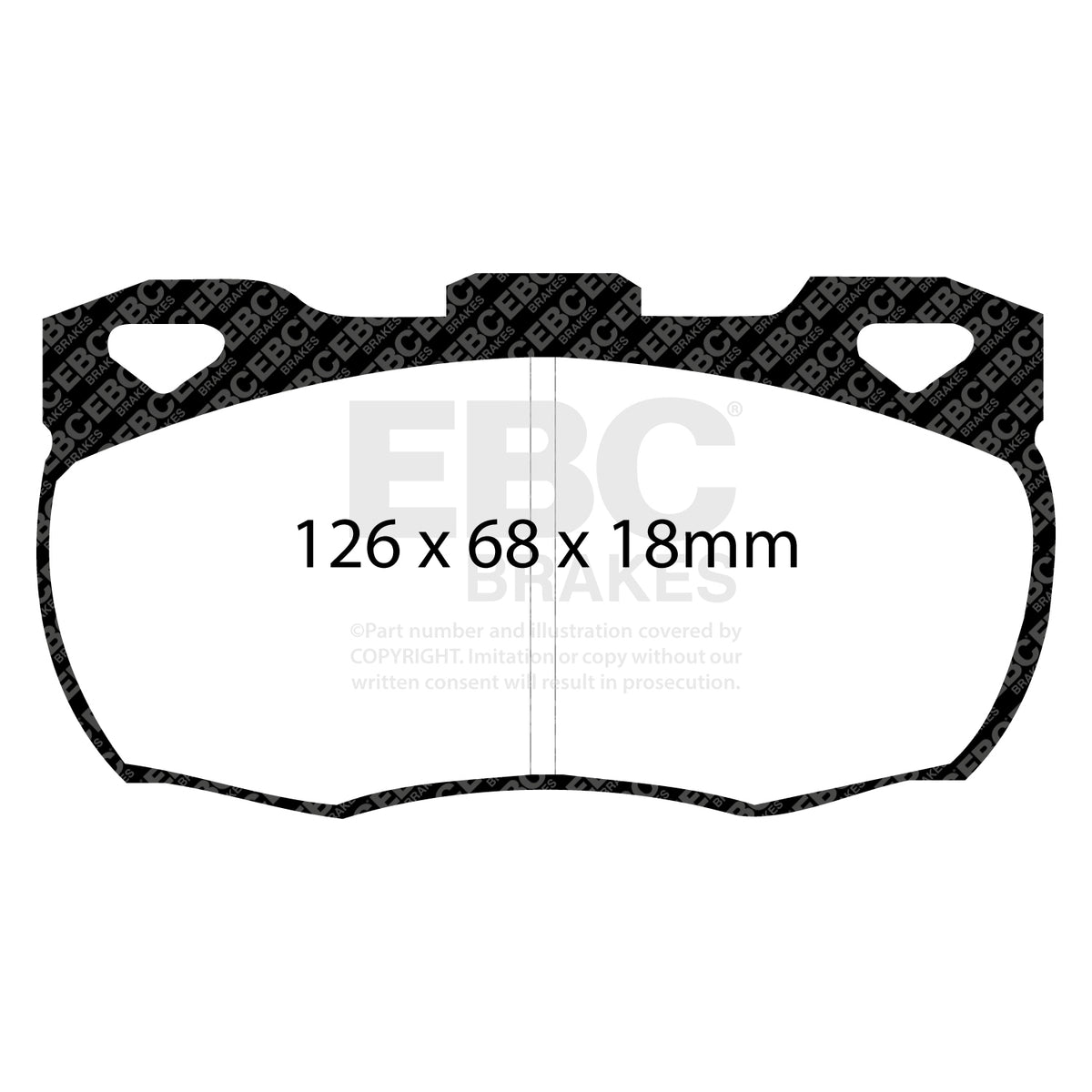 EBC Front YellowStuff Brake Pads - Land Rover Defender 90 / Land Rover Defender 110|130 (DP4708R) — view 2