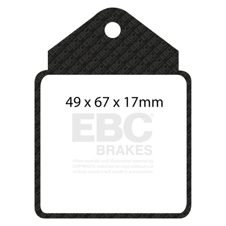EBC Rear GreenStuff Brake Pads - Jaguar S Model / Alfa Romeo Giulia Sprint (105) (DP2710) — view 2