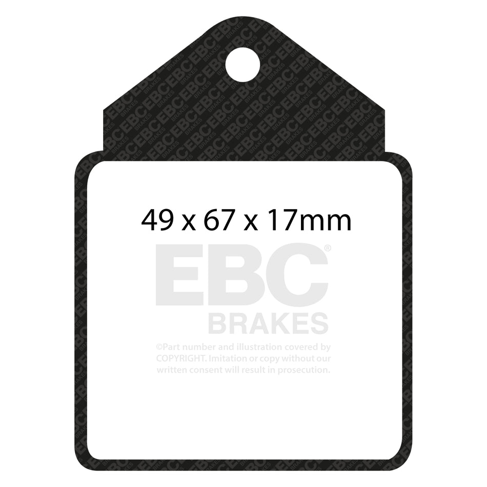 EBC Front YellowStuff Brake Pads - Jaguar S Model / Alfa Romeo Giulia Sprint (105) (DP4710R) — view 2