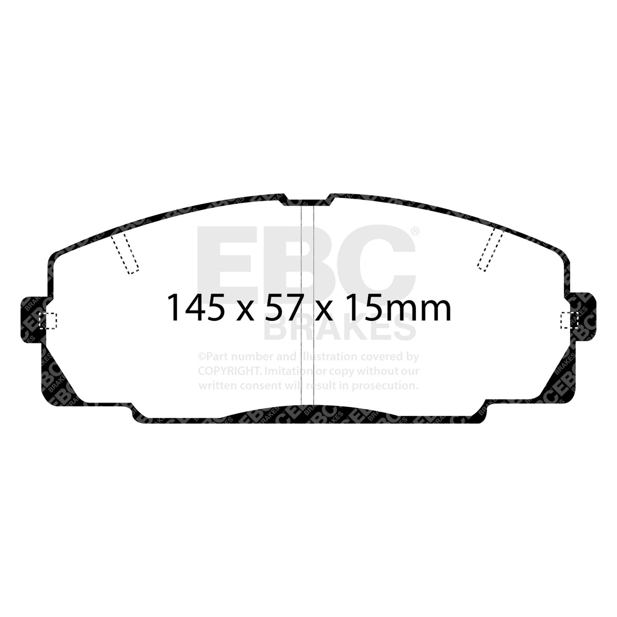 EBC Front Ultimax Brake Pads - Toyota Commercial Hiace (power Van) / Toyota Granvia (DP722) — view 2