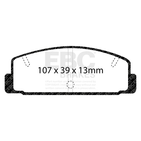 EBC Rear RedStuff Brake Pads - Mazda RX-7 (DP3729C) — view 2
