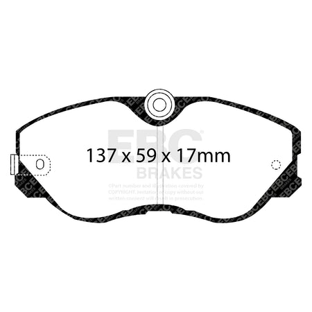 EBC Front RedStuff Brake Pads - Nissan (australia And New Zealand) 300 Zx / Nissan 300zx (DP3736C) — view 2