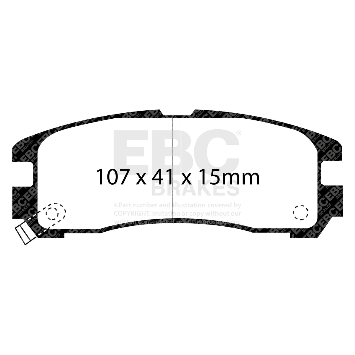 EBC Rear YellowStuff Brake Pads - Mitsubishi Galant / Mitsubishi Legnum (DP4738R) — view 2
