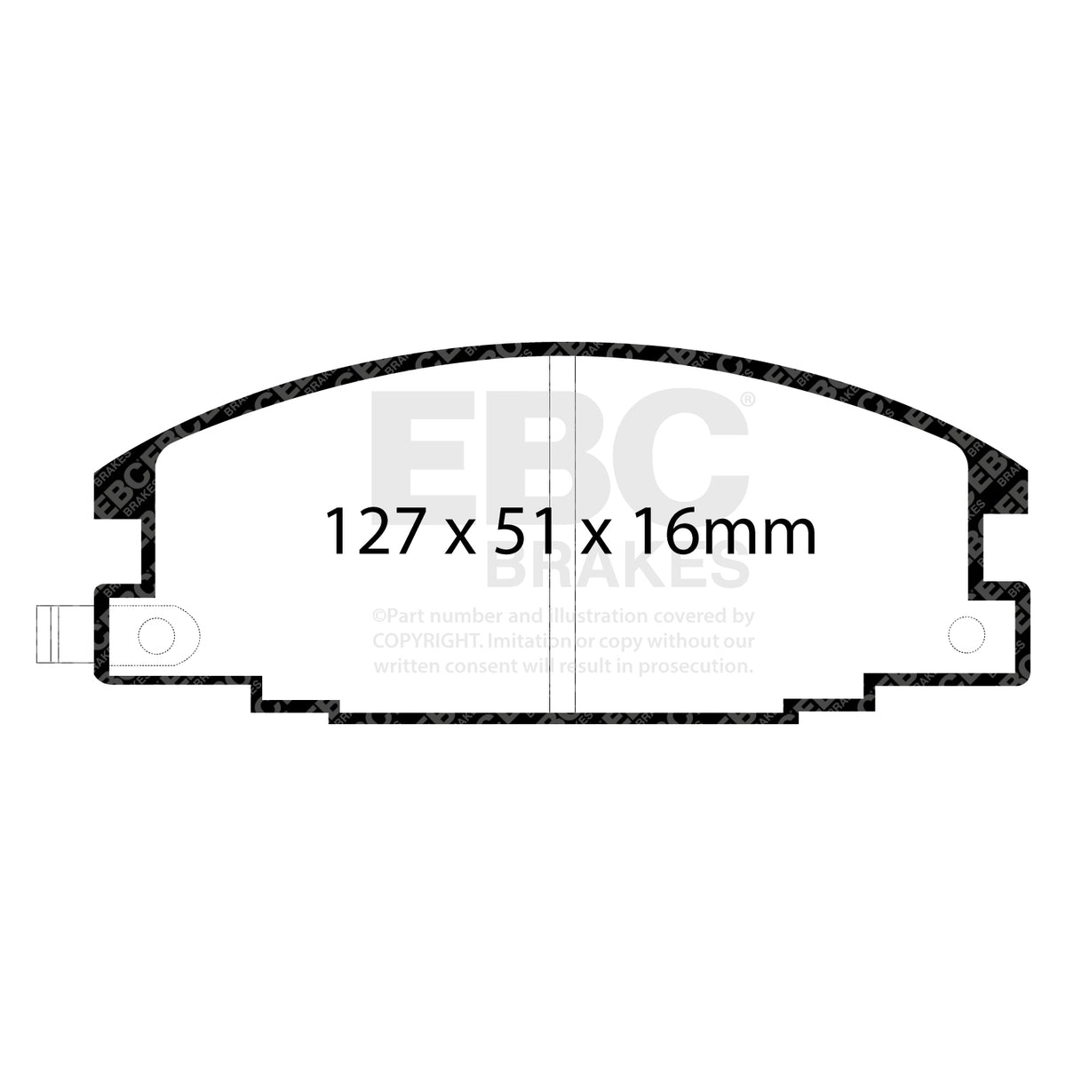EBC Front Ultimax Brake Pads - Vauxhall Commercial Brava / Opel Campo (DP746) — view 2