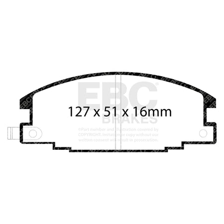 EBC Front Ultimax Brake Pads - Vauxhall Commercial Brava / Opel Campo (DP746) — view 2