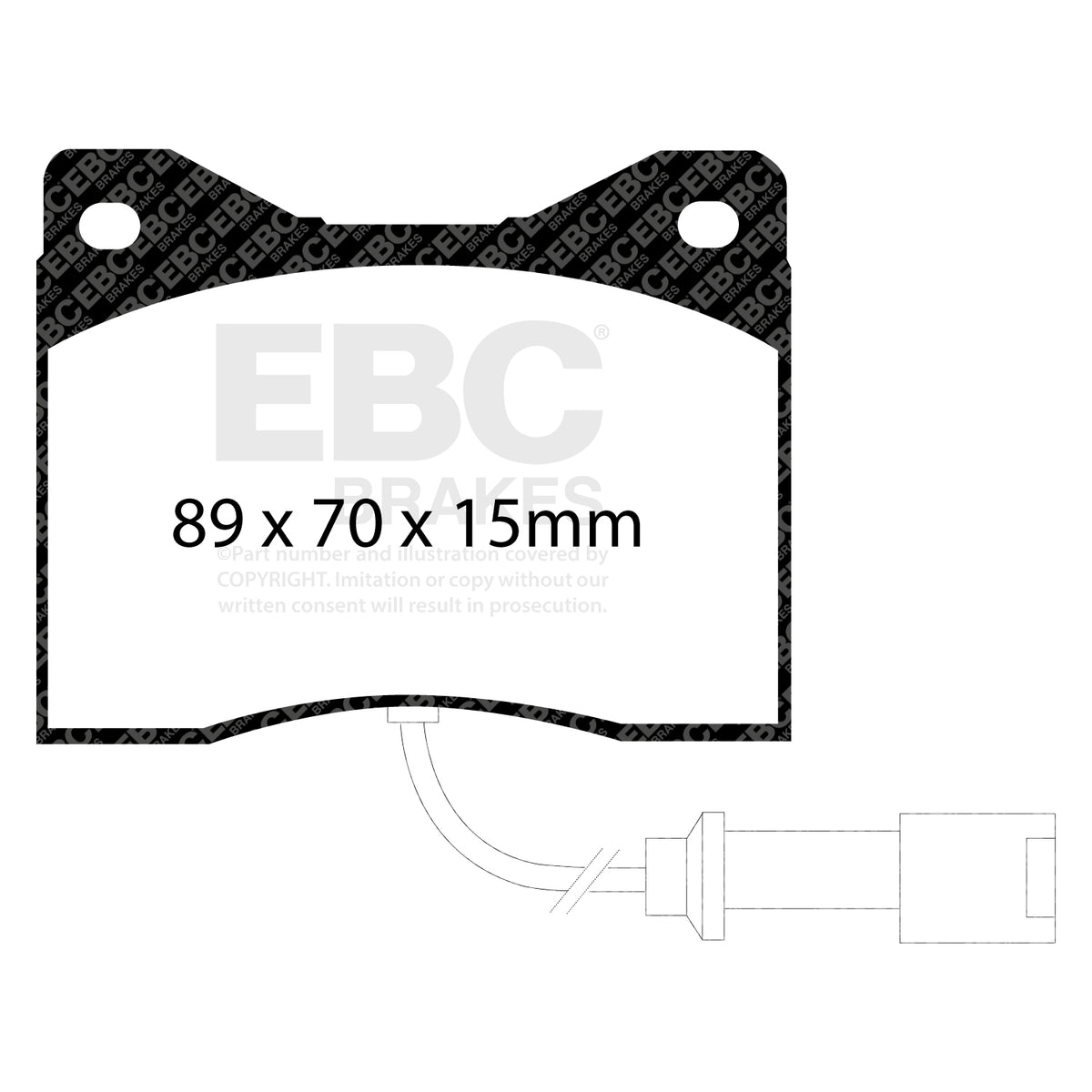 EBC Front RedStuff Brake Pads - Lamborghini Diablo / Lamborghini Countach (DP3753/2C) — view 2