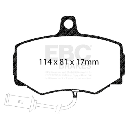 EBC Front RedStuff Brake Pads - Daimler Sovereign / Jaguar XJ6 (DP3756C) — view 2