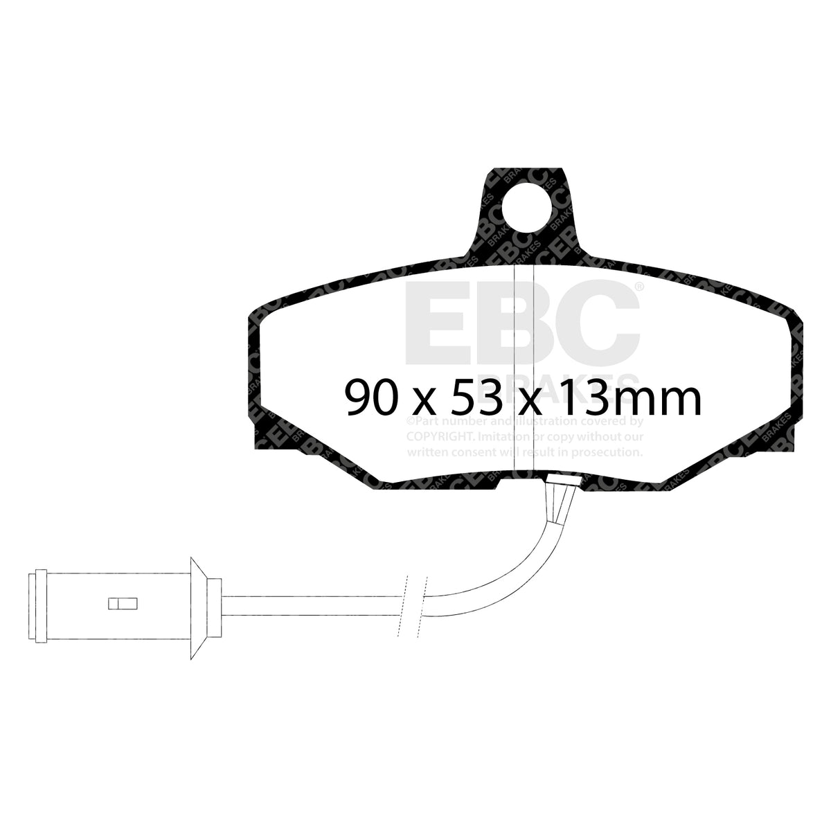 EBC Rear RedStuff Brake Pads - Daimler Sovereign / Jaguar XJ6 (DP3757C) — view 2