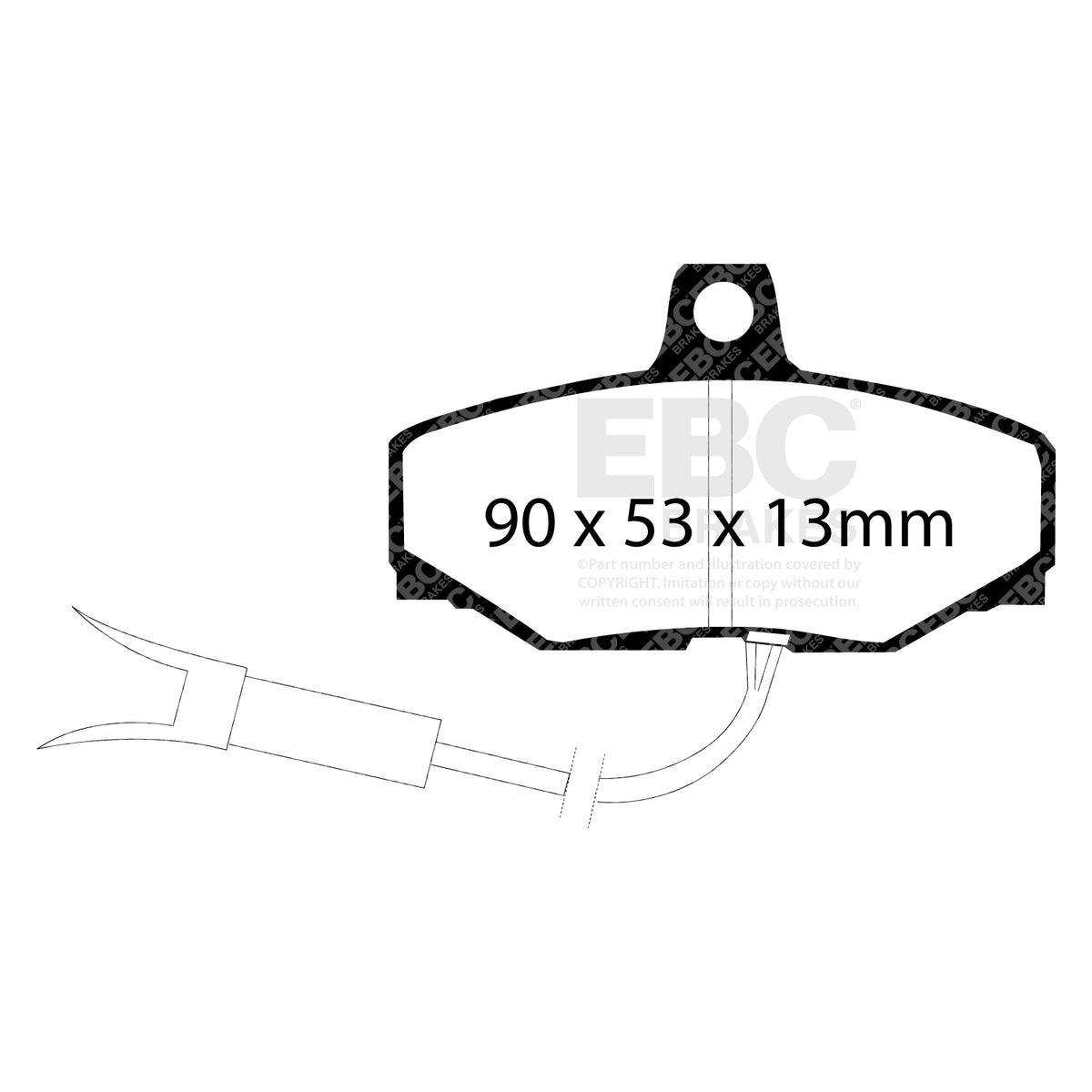 EBC Rear RedStuff Brake Pads - Daimler Sovereign / Jaguar XJ6 (DP3757/2C) — view 2