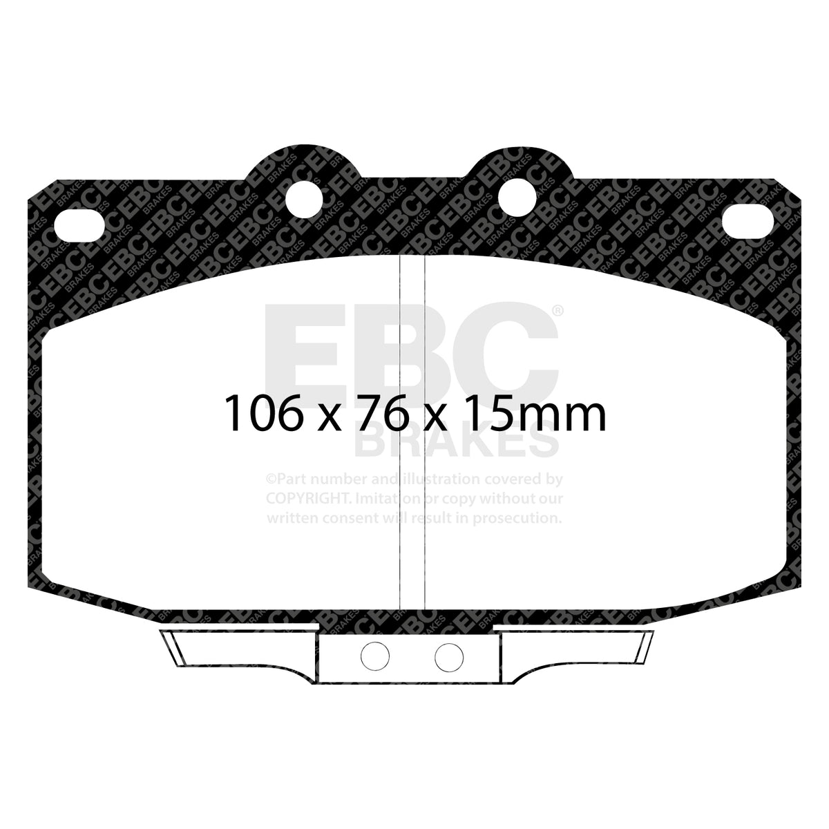 EBC Front BlueStuff Brake Pads - Mazda RX-7 (DP5763NDX) — view 2
