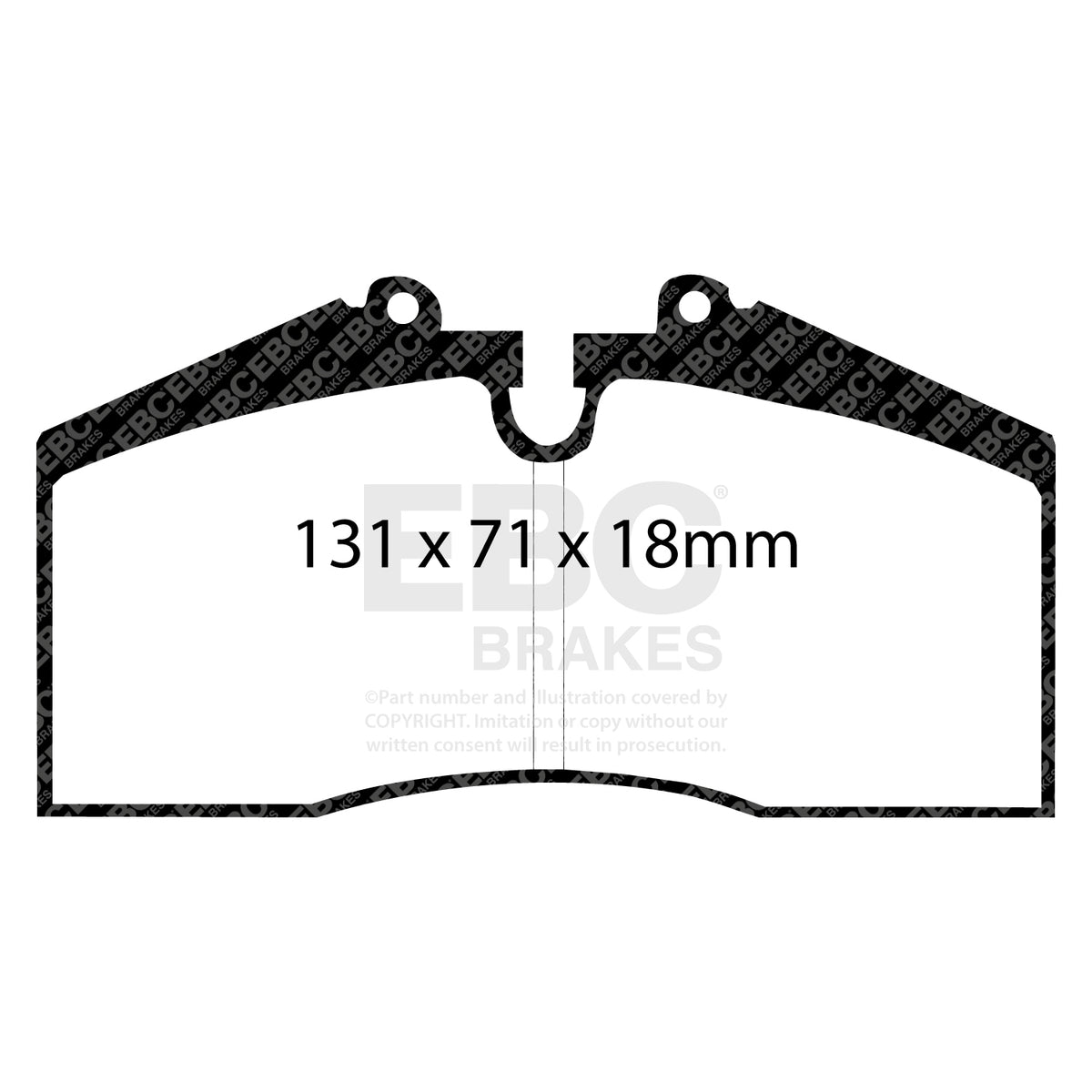 EBC Front Racing RP-1 Brake Pads - Porsche 911 (993) / Porsche 928 (DP8767RP1) — view 2