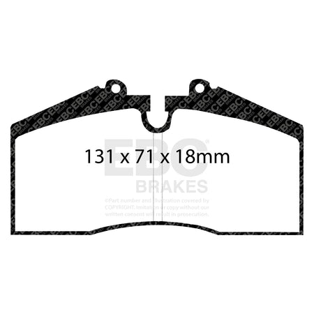 EBC Front Racing RP-1 Brake Pads - Porsche 911 (993) / Porsche 928 (DP8767RP1) — view 2