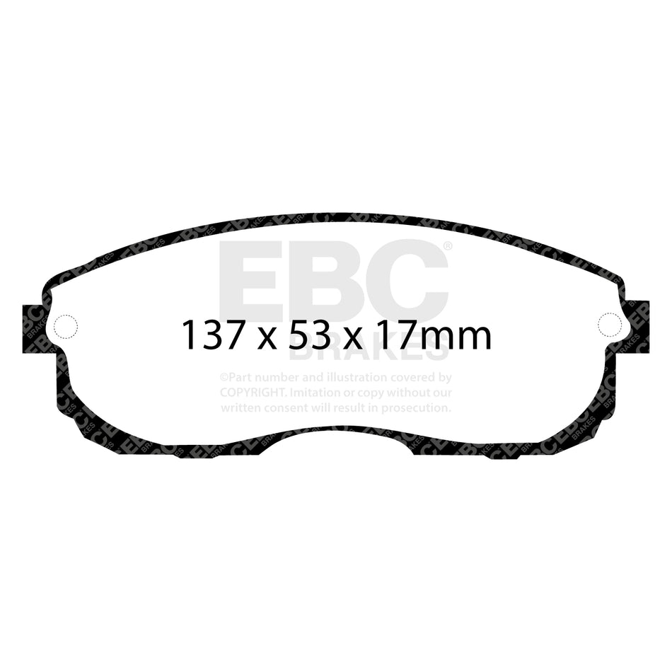 EBC Front YellowStuff Brake Pads - Nissan Skyline (R32) / Nissan (australia And New Zealand) Skyline (DP4775R) — view 2