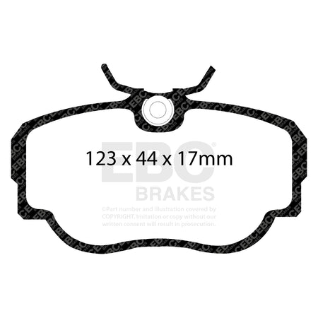 EBC Front Racing RP-X Brake Pads - BMW 3 Series (E30) / Saab 9000 (DP8779RPX) — view 2