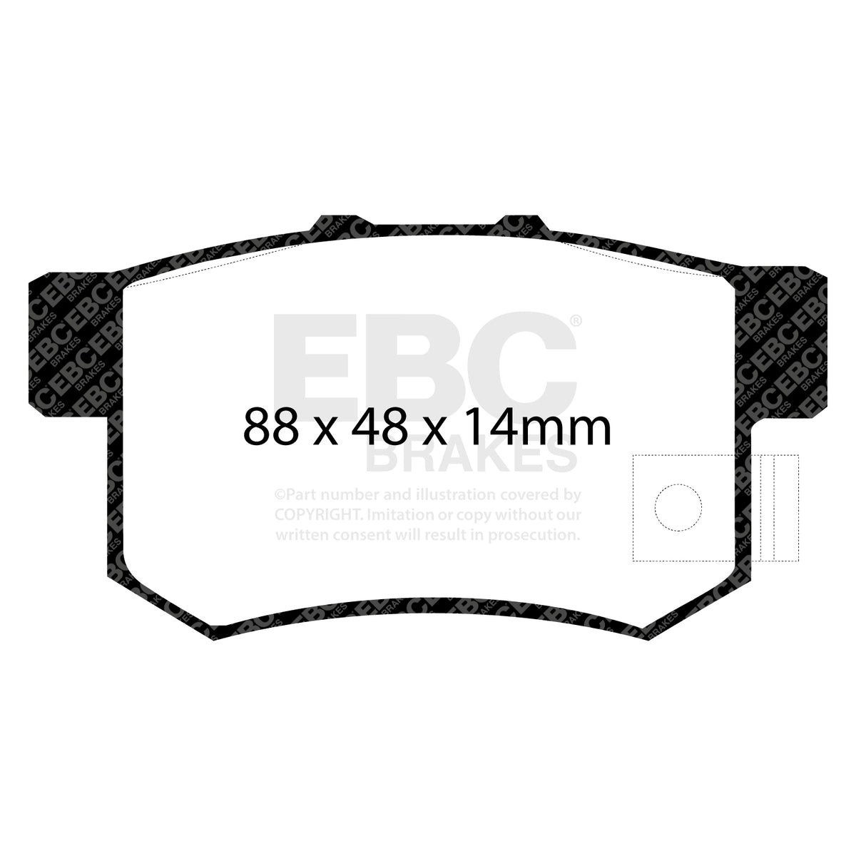 EBC Rear YellowStuff Brake Pads - Honda Accord / Honda Legend (DP4781/2R) — view 2
