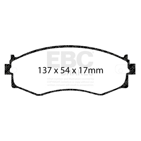 EBC Front GreenStuff Brake Pads - Hyundai Sonata / Nissan Primera (DP2792) — view 2