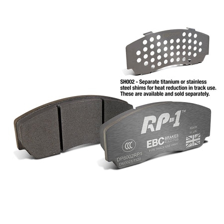 EBC Front Racing RP-1 Brake Pads - Marcos Mantara / TVR Cerbera (DP8002RP1)