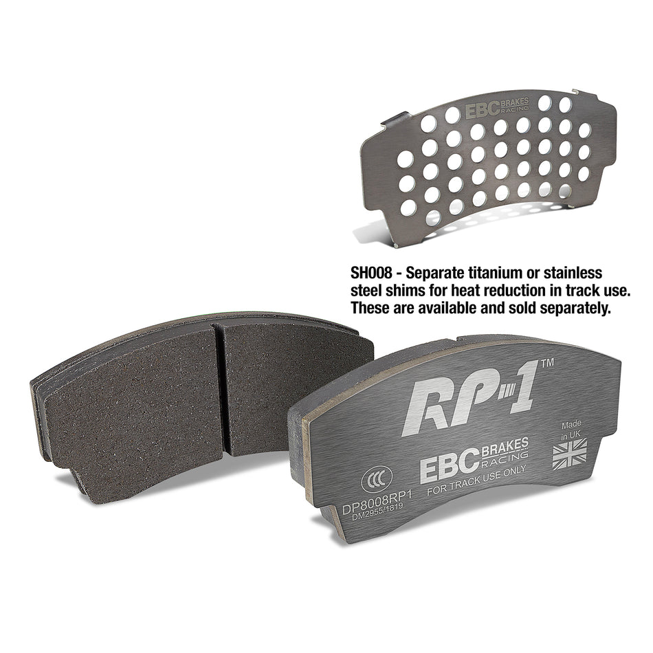 EBC Rear Racing RP-1 Brake Pads - Ginetta G27 / Lotus Esprit (DP8008RP1)
