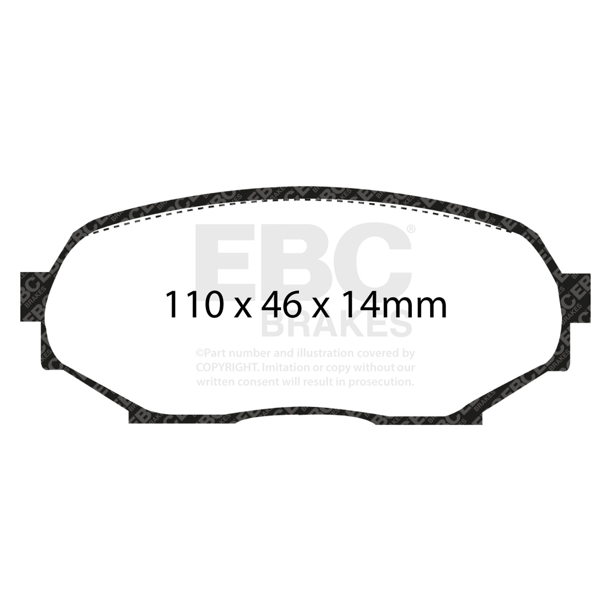 EBC Front YellowStuff Brake Pads - Mazda MX-5 (DP4802R) — view 2