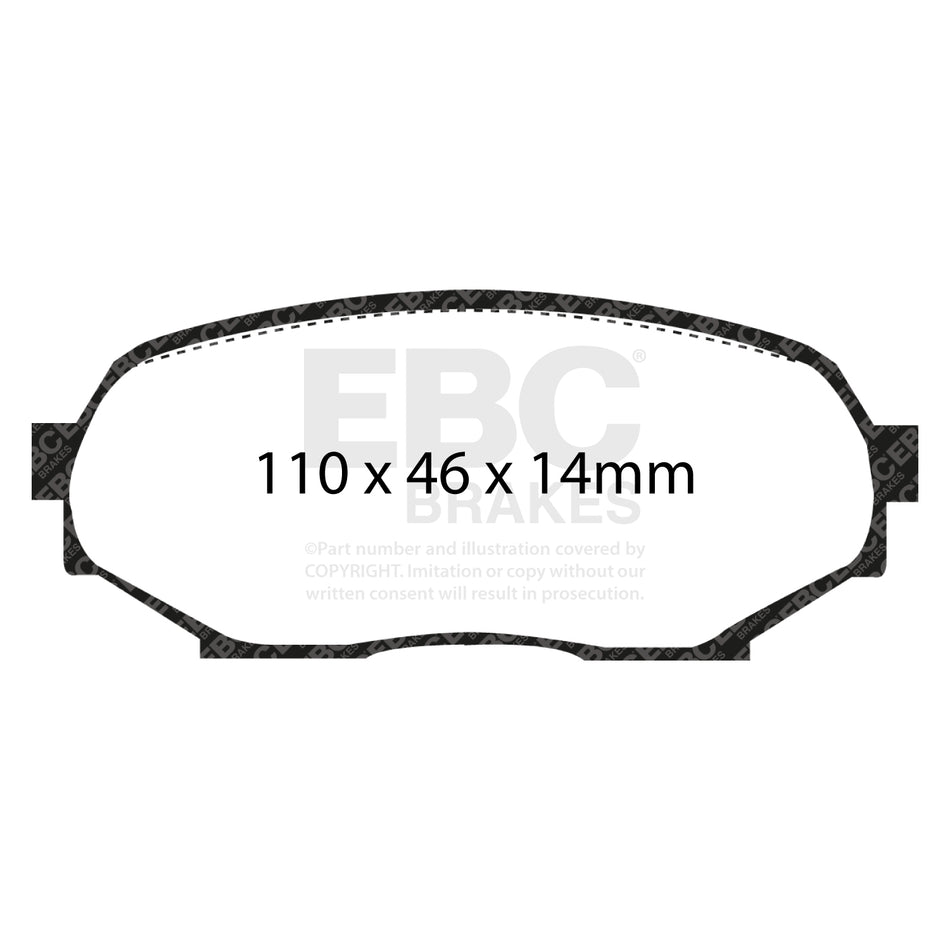 EBC Front YellowStuff Brake Pads - Mazda MX-5 (DP4802R) — view 2