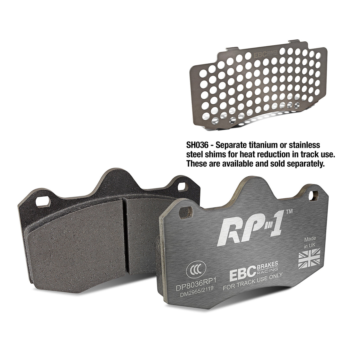 EBC Front Racing RP-1 Brake Pads - Lotus Evora / Lotus Exige (DP8036RP1)