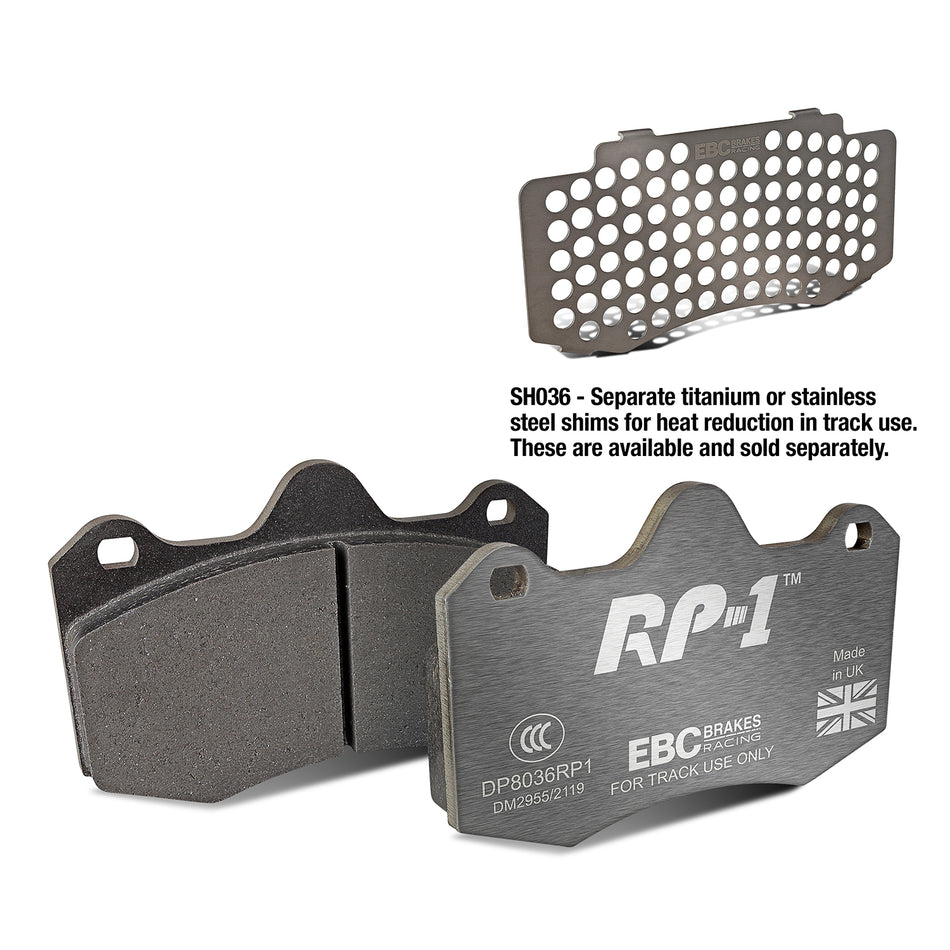 EBC Front Racing RP-1 Brake Pads - Lotus Evora / Lotus Exige (DP8036RP1)