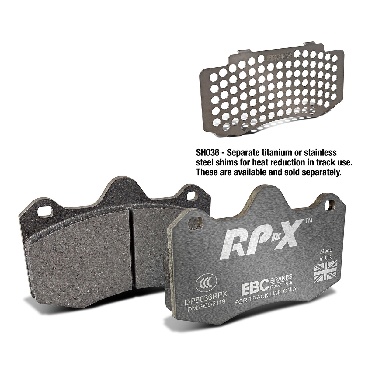EBC Front Racing RP-X Brake Pads - Lotus Evora / Lotus Exige (DP8036RPX)