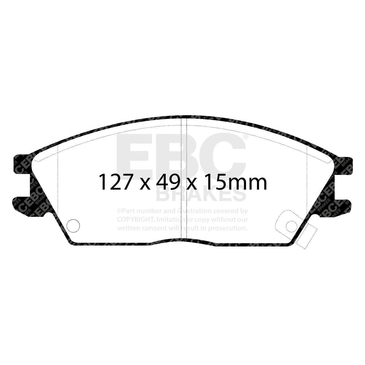 EBC Front YellowStuff Brake Pads - Hyundai Getz / Hyundai Accent (DP4803R) — view 2