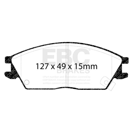 EBC Front GreenStuff Brake Pads - Hyundai Getz / Hyundai Accent (DP2803) — view 2