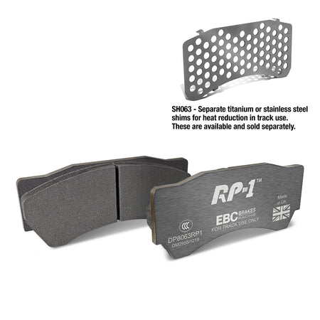 EBC Front Racing RP-1 Brake Pads - Mitsubishi Lancer Evo 9 / Mitsubishi Lancer Evo 8 (DP8063RP1)
