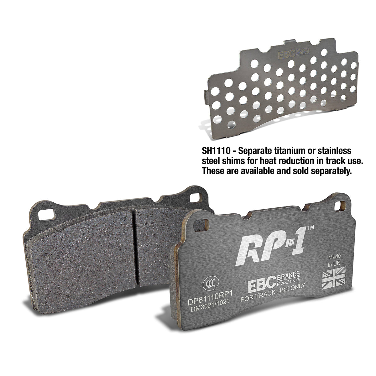 EBC Rear Racing RP-1 Brake Pads - Audi R8 / Nissan GT-R (R35) (DP81110RP1)